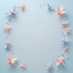 Obraz premium Pastel Origami Garden