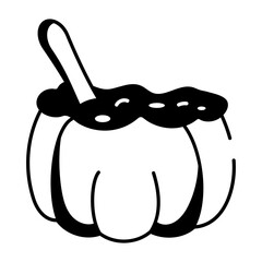 A doodle style icon of thanksgiving pumpkin 