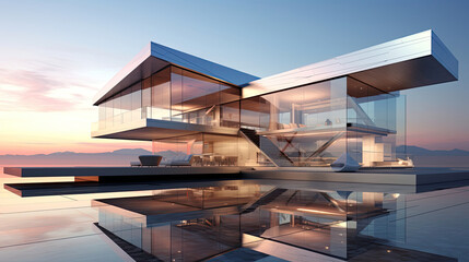 Live the dream in this modern architectural masterpiece with breathtaking views, perfect for luxury living and high-end real estate marketing campaigns