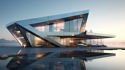 Stunning modern villa with panoramic ocean views and luxury outdoor living perfect for high-end real estate marketing and architectural design showcases