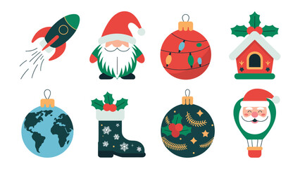 Festive ornaments: A charming collection of Christmas ornaments with various shapes and patterns to infuse holiday magic into your designs. These unique ornaments, capturing the essence of the season.