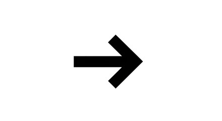 Isolated black arrow icon vector for navigation and design element