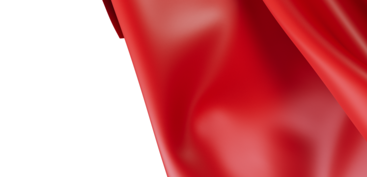 An elegant and minimalistic abstract background of red fabric with a soft, textured feel. The subtle draping adds depth, creating a sense of mov