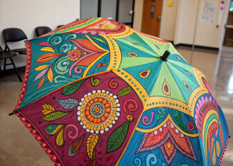 hand-painted umbrella