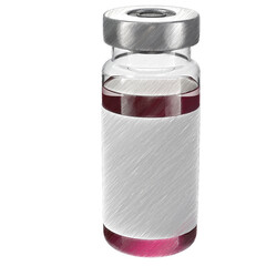 Vaccine isolated transparent background sketch PNG
