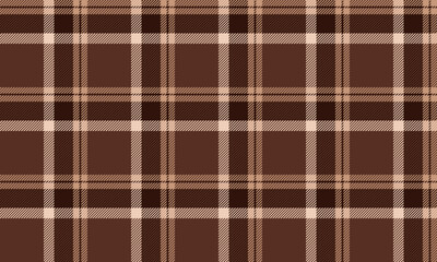 Obraz premium This seamless plaid pattern in brown and beige gives a warm, simple, and stylish feel. Perfect for designing clothes, skirts, and pants, it adds a classic charm to every fashion look.
