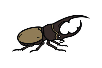 A colorful Hercules beetle vector illustration