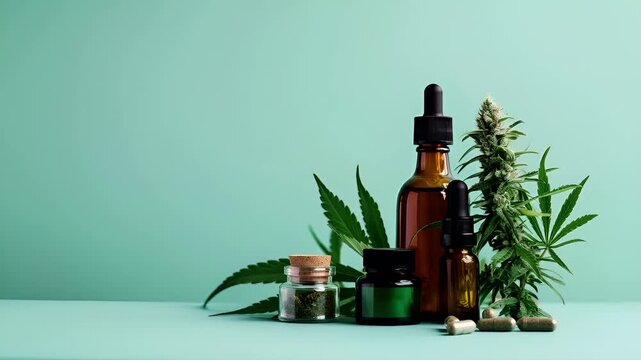 marijuana cannabis topic concept video stock.