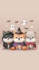dogs in halloween cartoon