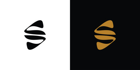 modern and unique letter S initials logo design