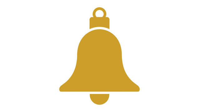 Golden Bell: A simple, elegant golden bell isolated, an emblem of announcement and celebration, capturing a sense of joyous anticipation.