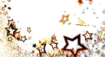 Beautiful abstract background with golden stars on a white background. Perfect for celebrations, events, and festive designs. Add a touch of mag