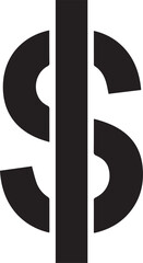 Modern and versatile dollar sign icon design perfect for finance banking and business applications