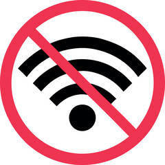 Wi-fi and wireless problem icon or no wi-fi icon