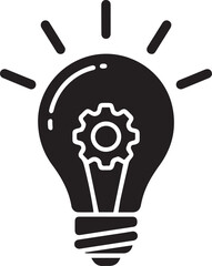 Modern lightbulb icon representing innovation ideas and inspiration perfect for technology and creative projects
