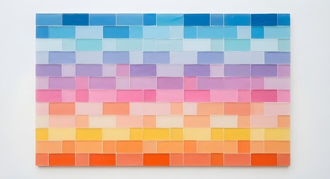 blue pink orange gradient vibrant colorful tiles abstract background pattern