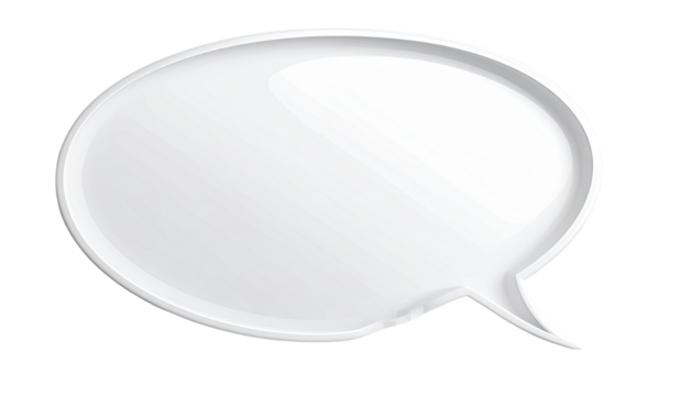 A realistic PNG of a chat bubble with a clean speech icon shape and smooth outline.
Perfect for messaging app designs, social media graphics, UI elements, and communication themes.