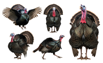 Turkey PNG Photo Pack with Transparent Background - Stock Images of Wild Turkey and Poultry for Holiday Design