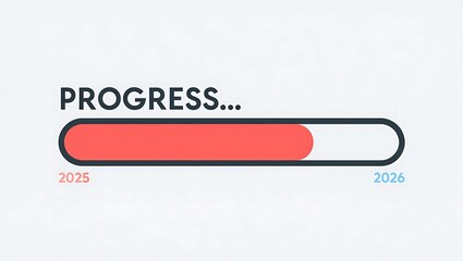 Progress bar from 2025 to 2026 showing advancement
