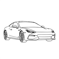 Naklejka premium Isolated black car outline, vector graphic, easy to edit and use, vector, icon