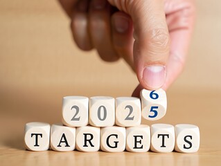 Reaching business targets for the year 2026 concept