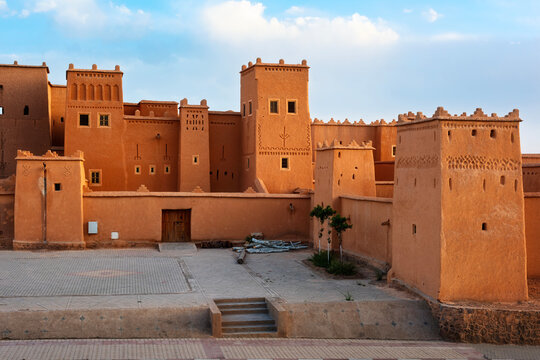 Historic clay kasbah Taourirt in Ouarzazate, one of the largest kasbahs of Morocco
