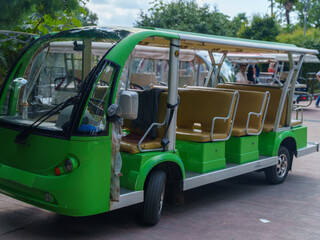 Electric Shuttle for Tourists in Park Environment