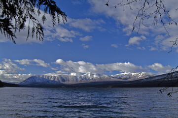 Lake McDonald in Glacier National Park, Montana, USA during winter closure of the park