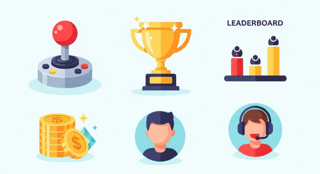 Game elements for leaderboard and competition