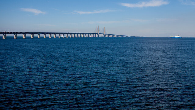 Oresund bridge between Denmark and Sweden.