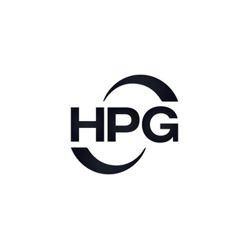 HPG set ,HPG logo. K C A design. White HPG letter. HPG, K C A letter logo design. Initial letter HPG letter logo set, linked circle uppercase monogram logo. K C A letter logo vector design.