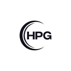 HPG set ,HPG logo. K C A design. White HPG letter. HPG, K C A letter logo design. Initial letter HPG letter logo set, linked circle uppercase monogram logo. K C A letter logo vector design.
