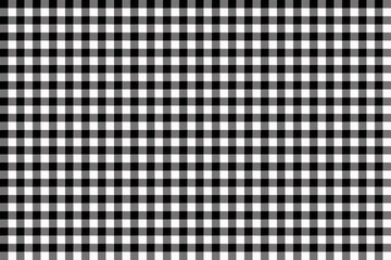Real seamless Black color and Snow color tartan check pattern