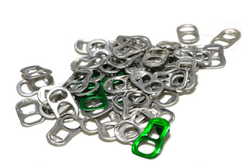 Ring pull can opener isolated on white background