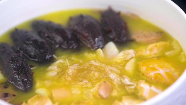 Delicious sea cucumbers and abalones