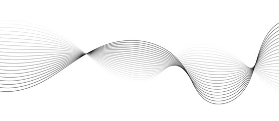 abstract black wavy blend lines background with smooth curved flow and modern gradient motion effect