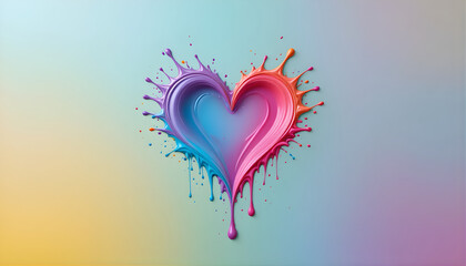 Pink heart shape vector illustration for Valentine's Day love and romance card design