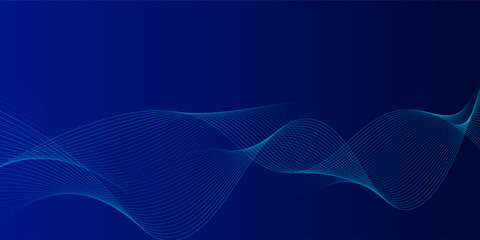Smooth stylish blue abstract flowing wave background