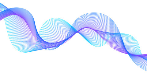 Abstract colorful wave vector illustration design pattern with flowing blue lines and light texture