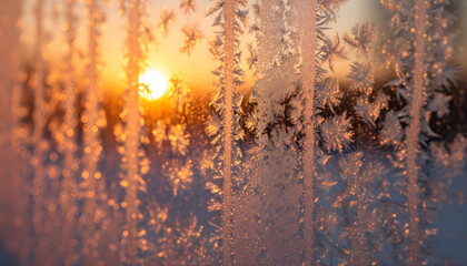 Burning sunset reflecting on calm water