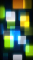 Abstract geometric shapes with soft glow on dark background for design