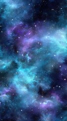 Naklejka premium Vibrant Colorful Nebulae In Deep Space