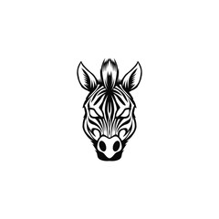 angry zebra illustration logo