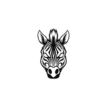 angry zebra illustration logo