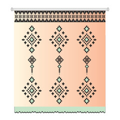 Curtains design in illustration