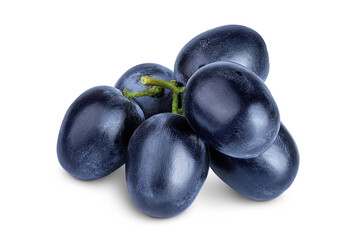 dark blue grape berry bunch isolated on white background