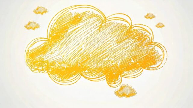 Video A cloud with a thought bubble, ideal for representing ideas or creativity