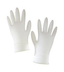 Obraz premium A Pair of Latex Safety Hand Gloves Indoor shoot