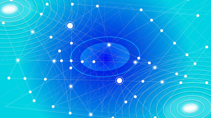 Digital technology and big data analysis background. Abstract technology background with glowing star pattern, digital science design concept, and energy network illustration. A beautiful macro image.