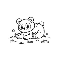 Naklejka premium Cute Animal Coloring Pages for Kids – Transparent PNG Collection